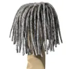 12 Inches Indian Virgin Human Hair Pieces Black Color #1b80 Dreadlocks Toupee 8x10 Full Lace Units for Black Men