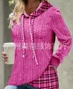 Dames Hoodies Herfst Trui Dames 2024 Mode Veelzijdig Casual Gingham Contrasterende Kleuren Lange Mouwen Y2k Top Kleding Sweatshirt