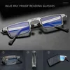 Sunglasses Portable Folding Reading Glasses For Men Metal Square Smart Anti-blue Light Elder Eyeglasses Presbyopia