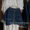 Kledingsets Koreaans pak voor meisjes Lentekleding van 1 tot 8 jaar Denim jack Losse broek met wijde pijpen Vrije tijd Herfst tweedelige set