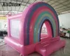 wholesale PVC Rainbow Bounce House Inflatable White bouncy Castle Soft Play Jumping Castles bouncer House jumper with blower For kids audits