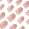 Unghie finte nude rosa mandorla finte con glitter ultra flessibili e di lunga durata per forniture professionali per saloni di nail art