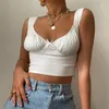 Tanques femininos mulheres verão sólido sexy branco ruched 2024 senhora elegante arco magro estilingue cinta larga tees magro feminino casual colheita topos