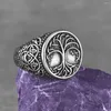 Cluster Rings Stainless Steel Tree Of Life Viking Ring Men Women Vintage Original Fashion Punk Gothic Motorcyclist Jewelry Gift Wholesale