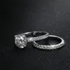 KNOBSPIN D VVS1 Rings for women Sparkling Diamond Bridal Sets with GRA s925 Sterling Sliver Plated 18k Band 240124