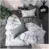 Ensembles de literie 3pcs Couple Couette Er avec taie d'oreiller Ensemble de couette nordique Couette Queenking Double ou lit simple 231009 Drop Delivery Ho Dhxdn