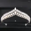 Hair Clips Wedding Crown Jewelry Bridal Accessories Women Baroque Rhinestone Crystal Tiaras Bride Queen Party Crowns Diadem