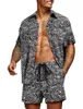 Set di camicie per tute da uomo retrò classico motivo a righe colore confortevole sciolto giungla tropicale vacanza moda stile spiaggia 2024