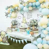 Feestdecoratie 123 stks/set Macaron Blauw Geel Pastel Ballonnen Boog Set Baby Douche Verjaardag Bruiloft Ballon Achtergrond Decorbenodigdheden