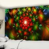 Tapisseries murales suspendues en Tissu bohème Mandala, décoration de maison en Jade 3D, tapis de fond de salon, couverture Hippie