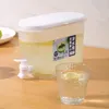 Bottiglie d'acqua 3.5L Distributore di ghiaccio estivo Bollitore freddo con rubinetto Frigorifero Teiera di frutta Bottiglia di limone Ammollo Scatola di immagazzinaggio del frigorifero