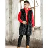 Designer Faux Fur Vest Jacket Artificial Thickened and Warm Mens Long OA13