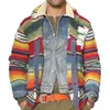 Moda Uomo Maglione invernale Manica lunga Cardigan lavorato a maglia Trench Arcobaleno Maglioni colorati Top Abbigliamento 240118