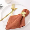 Table Napkin 30X30 Cm Cotton And Linen Plain Folded Flower High-end Restaurant Square Cloth Mat Dinner Decoration