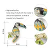 Brooches Dormon Chic Toucan Bird Enamel Rhinestone Crystal For Women Trend Pelican Brooch Pins DZ042