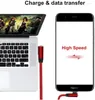 Double Elbow Degree Reversible Nylon Braided Charging Cable Synchronize Data Fast Charger For Iphone Micro USB Type-C