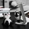 Panda figurki do wewnętrznego uniwersalnego stojaka na telefon komórkowy Holder Nowoczesna żywica rzeźba posąg domowy biuro biurka dekoracje 240124