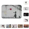 Carpets Banksy Balloon Girl Front Door Floor Entrance Mat Indoor Kitchen Bathroom Doormat Balcony Carpet Rug Toilet Living Room Footpad