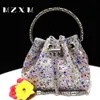 Bucket Wallet Evening Bag for Women Party and Evening Bags with Crystal Rhinestone for Party Wedding Prom Dress Chain Bag 240125