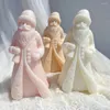 Craft Tools Kriss Kringle Plaster Gypsum Mould Cute Santa Claus Candle Mold Father Christmas Resin Silicone For Home Decor