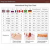 Cluster Rings 2pcs/Set US European Handmade Luxury Exquisite Fashion Jewelry Women's Gold Color Ring 1.52CT Red Stone Set Bridal