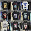 T-shirt da uomo Hellstar T-shirt in cotone Moda Nero Uomo Donna Abiti firmati Cartoon Grafica Punk Rock Top Estate High Street Streetwear pz