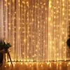 Stringhe Tenda Ghirlanda LED Fata String Lights Decorazione natalizia Festival Illuminazione natalizia per la casa Regalo Camera da letto Anno Decor 2024