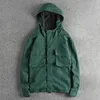 Vintage Hooded Trench Coat Mens Threedimensional Pocket Baggy Youth Casual Jacket 240130