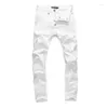 Jeans pour hommes Slim Hip Hop Y2K Marque de mode Pantalon en denim Crânes classiques Pantalon de haute qualité de luxe pour