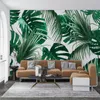 Sfondi personalizzati personalizzati sfondi 3d murale pianta tropicale foglia soggiorno decorazione murale