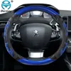 Peugeot 308 2014-2024 II T9 SW CC CARカバーSILICA GEL REATHER NONSLIP MASSAGE AUTO ACCESSORIESのステアリングホイールカバー