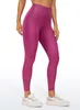 Active Pants Crz Yoga Butterluxe Matte Faux Skórzane legginsy dla kobiet 25 ''/28 '' - Wysokie pasy do kostki ścisły kostki