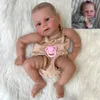 Piezas de muñeca Reborn ya pintadas de 18 pulgadas Elijah bebé realista piel 3D con venas visibles cuerpo de tela incluido 240119