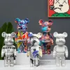 Estatuetas decorativas coloridas decoração de casa bearbrick urso estátuas e esculturas figura ornamentos quarto para decoração interior