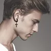 Boucles d'oreilles Punk en acier inoxydable noir, ensemble pour hommes et femmes, Vintage Hip Hop, Piercing, accessoires bijoux d'oreille, 1/11 paires