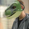 パーティー用品3Dハロウィーン恐竜マスクロールプレイプロップパフォーマンスヘッドギアラプターディノフェスティバルカーニバルギフト2024