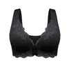 Soutien-gorge en dentelle respirante pour femmes, fermeture frontale, soutien élevé, couverture complète, doux, confortable, sans fil, sous-vêtements à fermeture facile