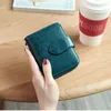 Wallets Billfold Oil Wax Genuine Leather Women Short Mini Clutch Purse Soild Coin Pocket Holder Cowhide Bag