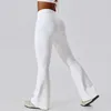 Calças ativas yoga mulheres flare leggings lycra ginásio roupas para esportes collants roupas esportivas pilates branco preto verde