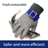 Disposable Gloves Stainless Steel Cut Resistant Grade 5 Anti-cut Slaughter Hand Protect Labor Gardening Wire Metal Mesh Butcher 1pcs
