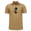 Polos masculinos 2024 camisa polo bordada de secagem rápida verão personalizado plus size uniforme militar tático sapatos planos camiseta do exército