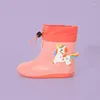 Regnrockar Småbarnstorlek Rainboots klassiska vattentäta barnskor Kids Rain Boots Rubber Boy 3D Cartoon Water