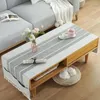 Tischdecke Fashion Home Janpanese-Stil aus Baumwolle und Leinen, rechteckig, grau gestreift, Tischdecke mit Flagge, Teebezug