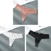 Kadın Panties 3pcs S-4XL Seksi Dantel Kadınlar Teşherler oyuk Out G-String Dongants Lingerie Düşük Bel T-Back Nefes Alabaş Tanga