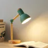 Creative Nordic Table Lamp Wooden Art LED Turn Head Simple Bedside Desk Light/Eye Protection Reading Bedroom Study Lamp 240131