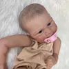 Piezas de muñeca Reborn ya pintadas de 18 pulgadas Elijah bebé realista piel 3D con venas visibles cuerpo de tela incluido 240119