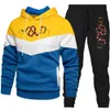 En plein air hommes sports d'hiver survêtement coupe-vent ensembles jogging sweat-shirt pantalon chaud ski survêtement streetwear marque vêtements 240202