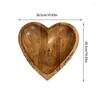 Bowls 2PCS Heart Prayer Bowl Wooden Religious Crucifix Rustic Home Centrepiece Decor Fruit Plate Kitchen Tableware Gift Durable