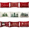 Almohada Feliz Navidad Cubierta decorativa 30x50 cm Tiro de lino Funda de almohada Decoraciones para sofá Silla Cama