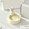 Candle Holders Cartoon Kitten Holder Kitty Ocyguje swoje łapy Śliczne zapachowe lekkie domowe sypialnia z biurka